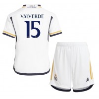 Real Madrid Federico Valverde #15 Domaci Dres za djecu 2023-24 Kratak Rukav (+ Kratke hlače)
